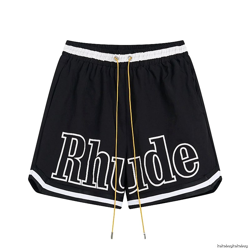 RHUDE lettered sporty shorts