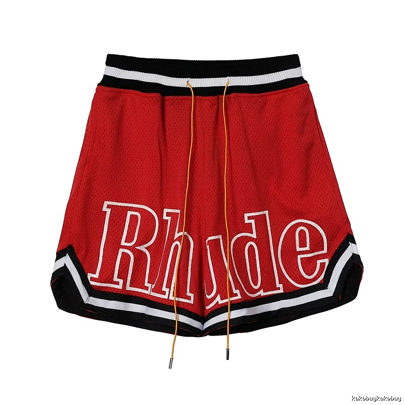 RHUDE sporty red shorts