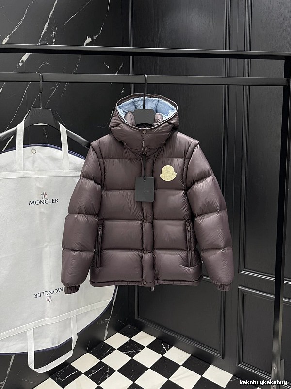 School Runs Kids Puffer Jacket by Moncler with Hooded Badge