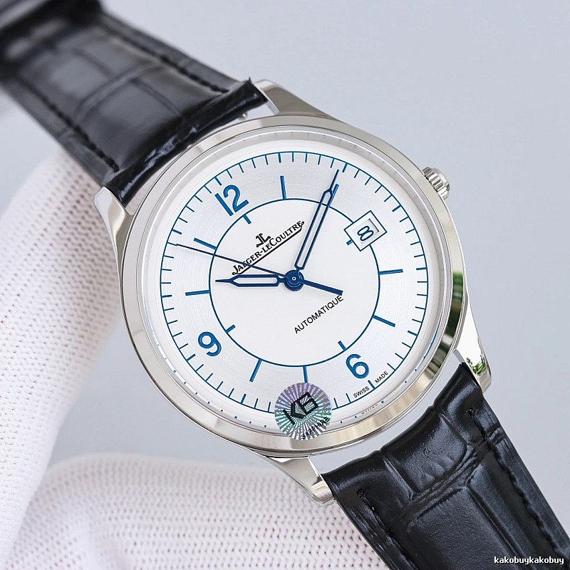 Silver And White Jaeger-LeCoultre Automatic Dress Watch for smart-casual