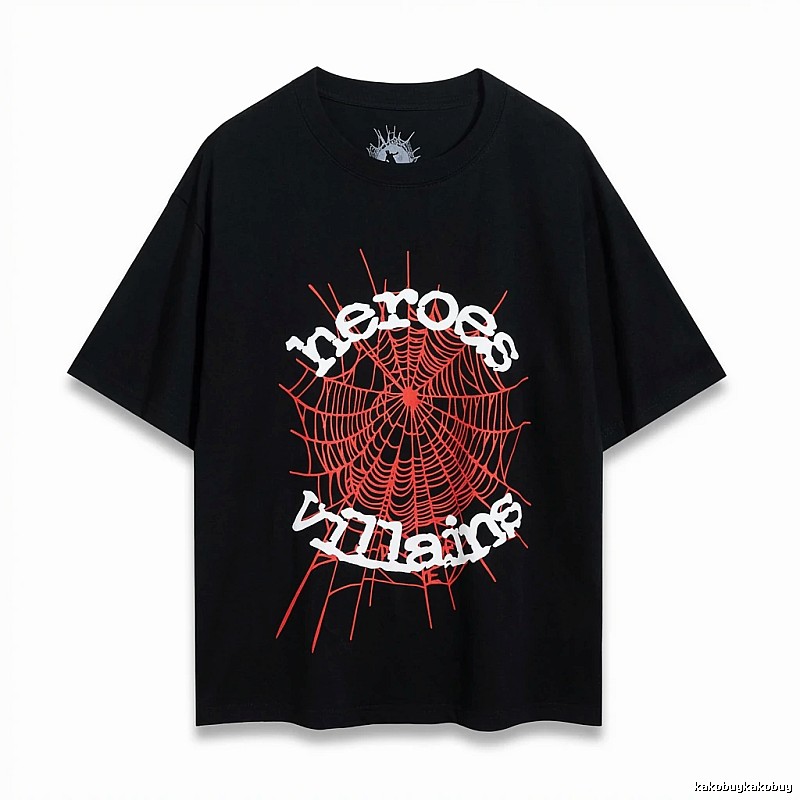 Sp5der Spider Web Style Black T-shirt
