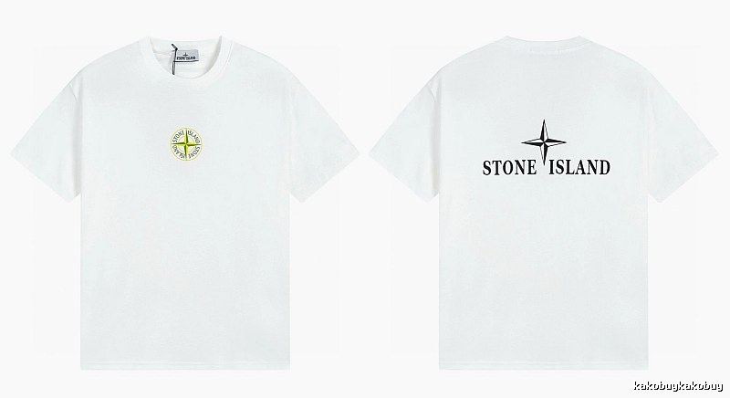 Stone Island Compass Series Street Style White T-Shirt