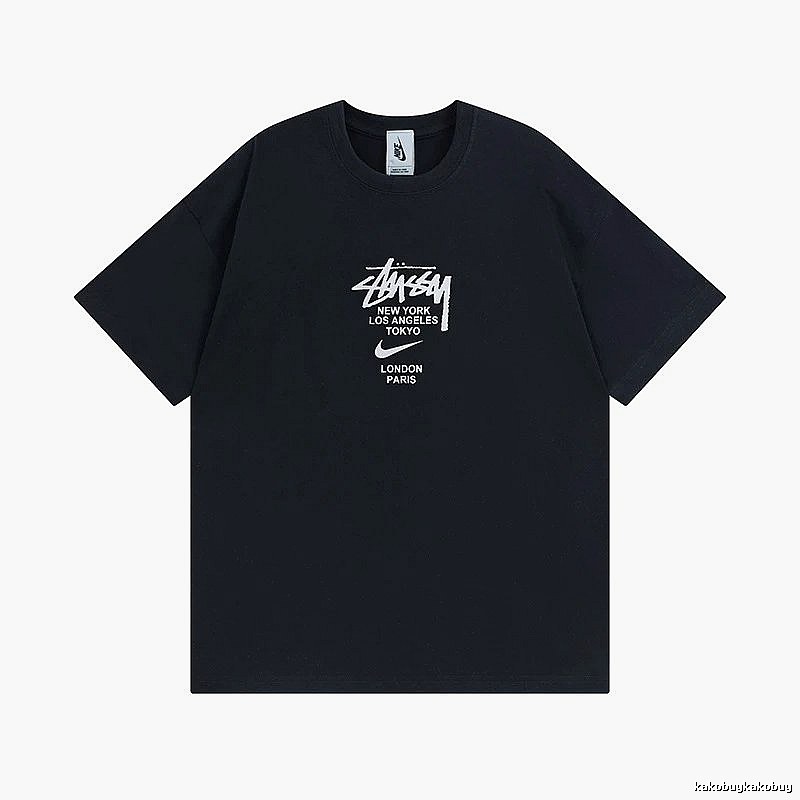Stussy Black Spider Graphic T-Shirt Downtown Style Logo