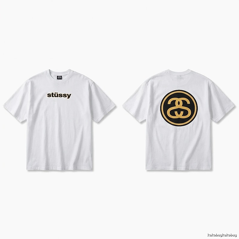 Stussy classic simple white T-shirt