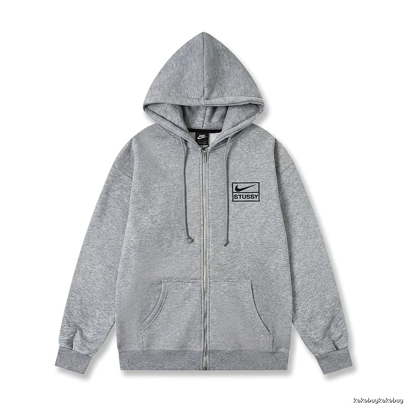 Stussy co-branded grey hoodie