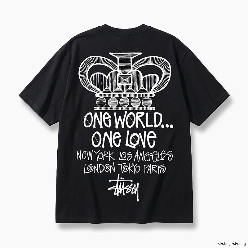 Stussy Crown Print Black T-shirt