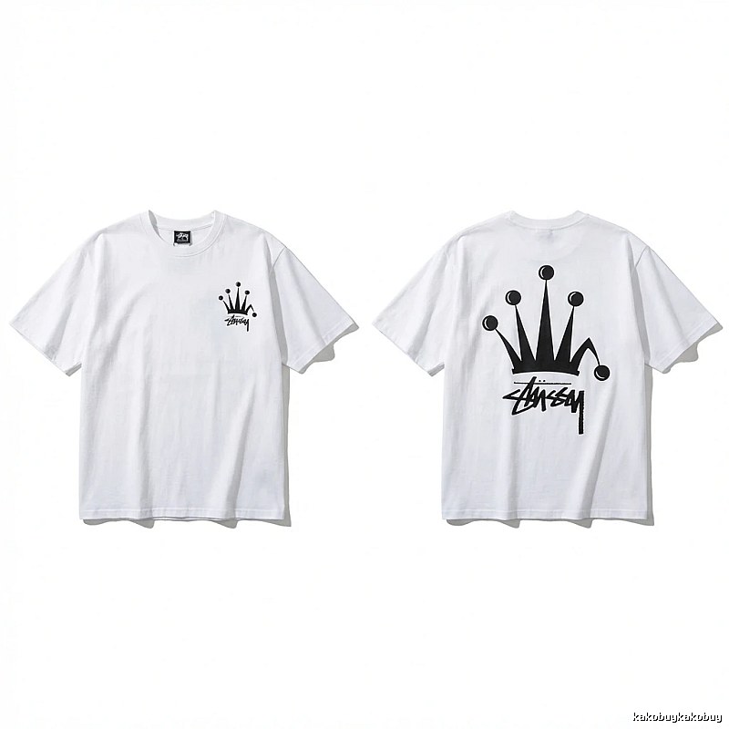Stussy Crown Trendy Brand White T-shirt