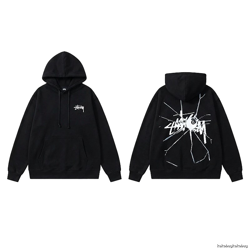 Stussy dark style black hoodie