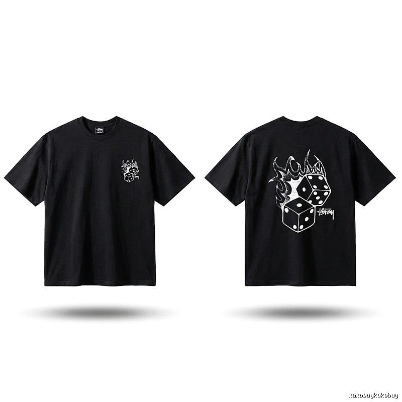 Stussy Dice Print Black T-shirt