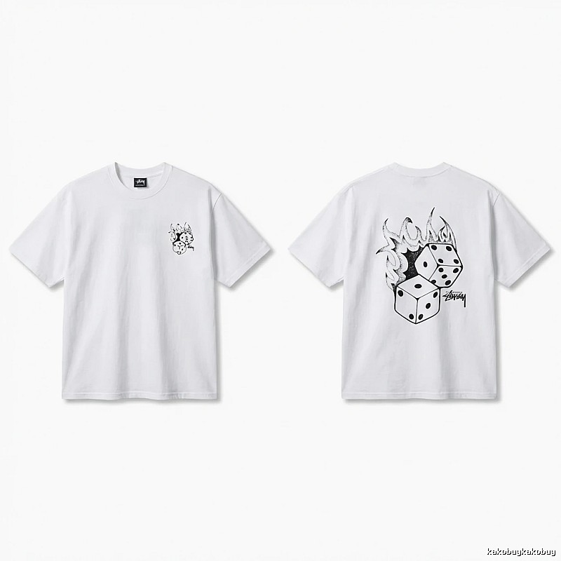 Stussy Dice Print Style White T-shirt