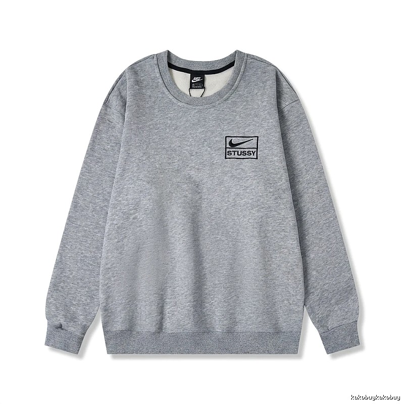 Stussy minimalist style grey sweatshirt