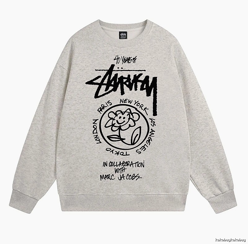 Stussy Oatmeal Style 539 Graphic SweatShirt Smart Casual