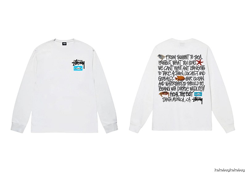 Stussy Ocean Style White Long-sleeve Shirt