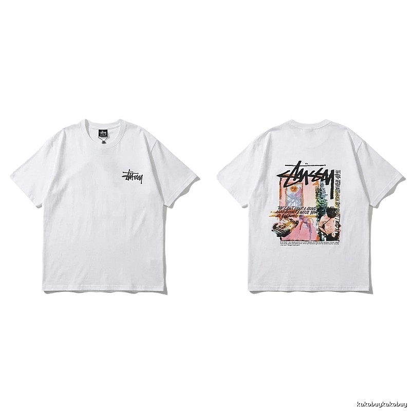 Stussy - printed casual white T - shirt