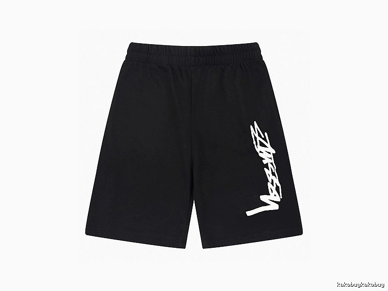 Stussy street-style black shorts