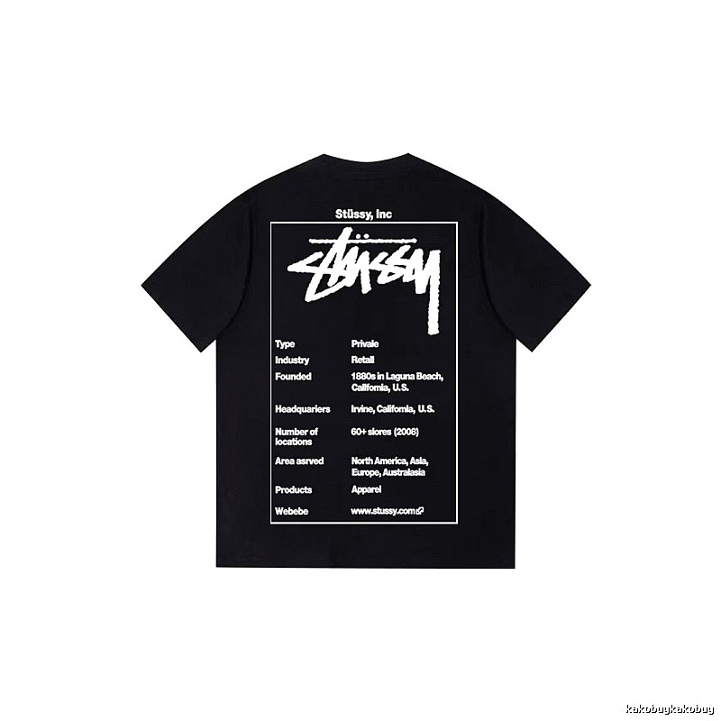 Stussy Travel Graphic T-shirt Black White Stussy with Modern Look