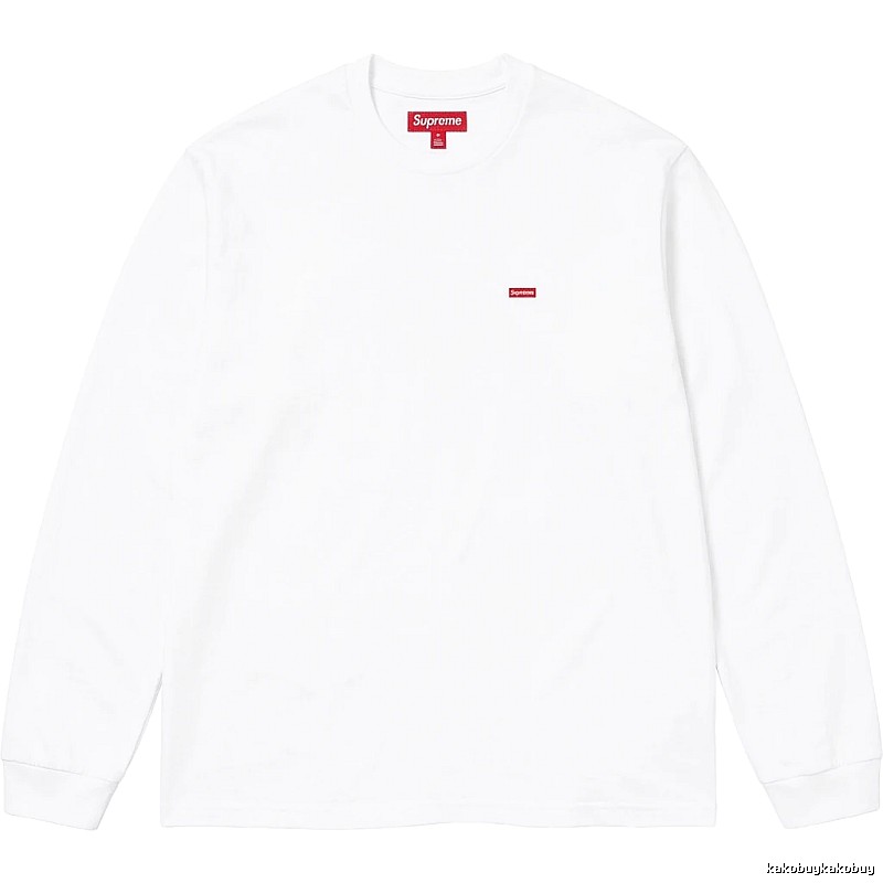 Supreme basic simple white long-sleeve