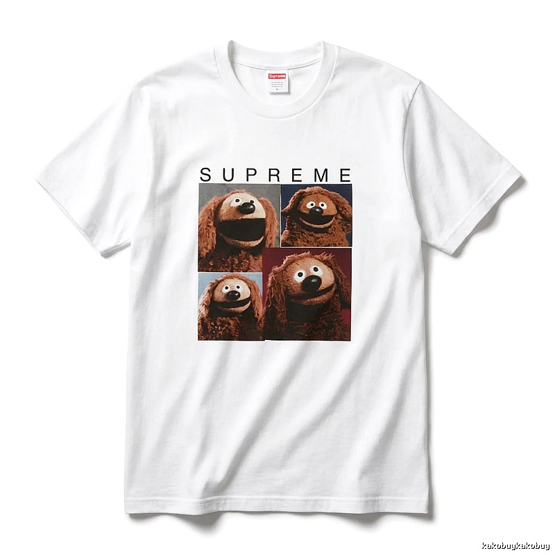 Supreme cartoon print white T-shirt