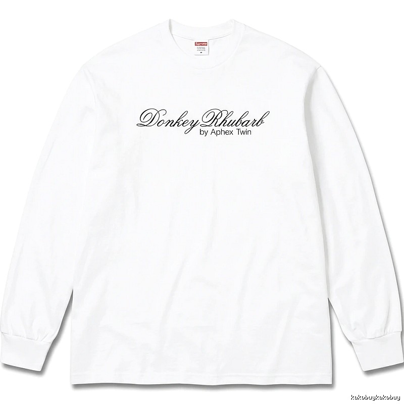 Supreme letter style white long-sleeve