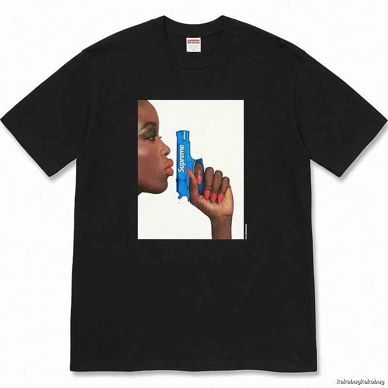 Supreme Pistol Print Black T-shirt