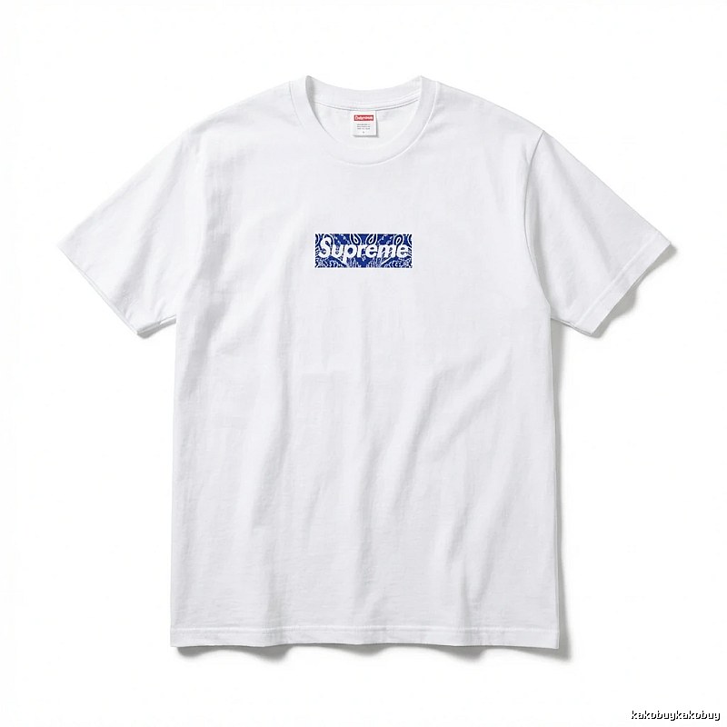Supreme Print Simple White T-shirt