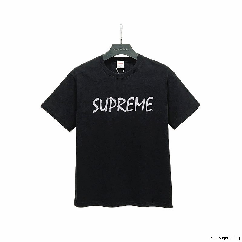 Supreme Printed Street Style Black Short-sleeve T-shirt
