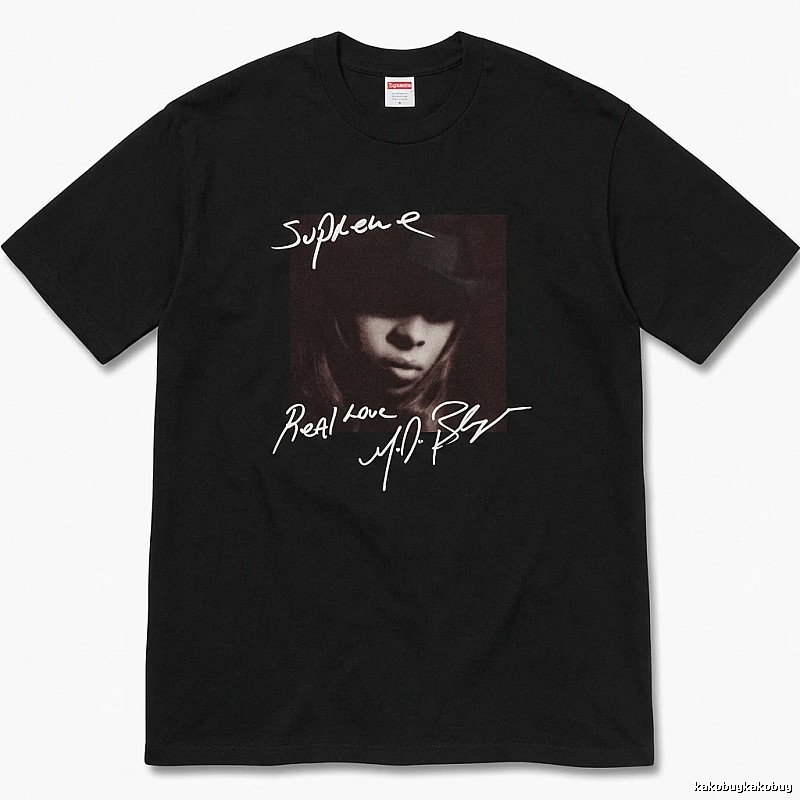 Supreme Real Love Style Black T-shirt