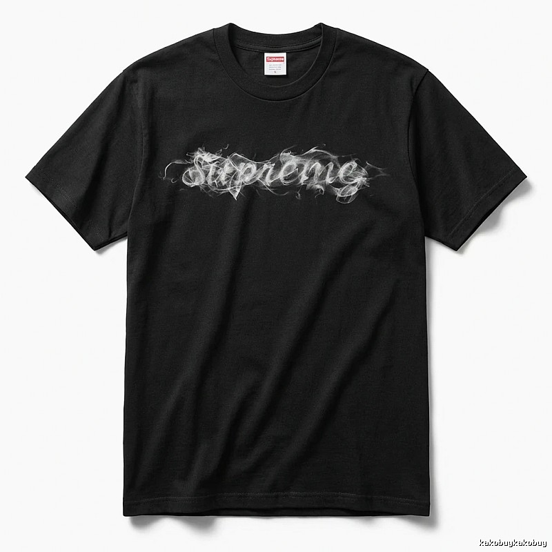 Supreme Smoke Style Black T-shirt