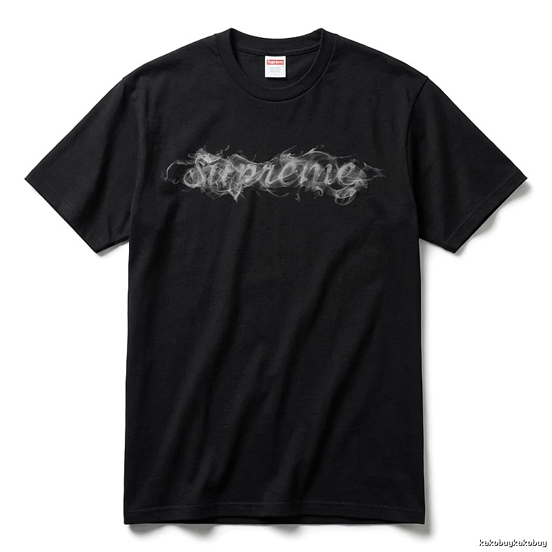 Supreme Smoke Style Black T-shirt