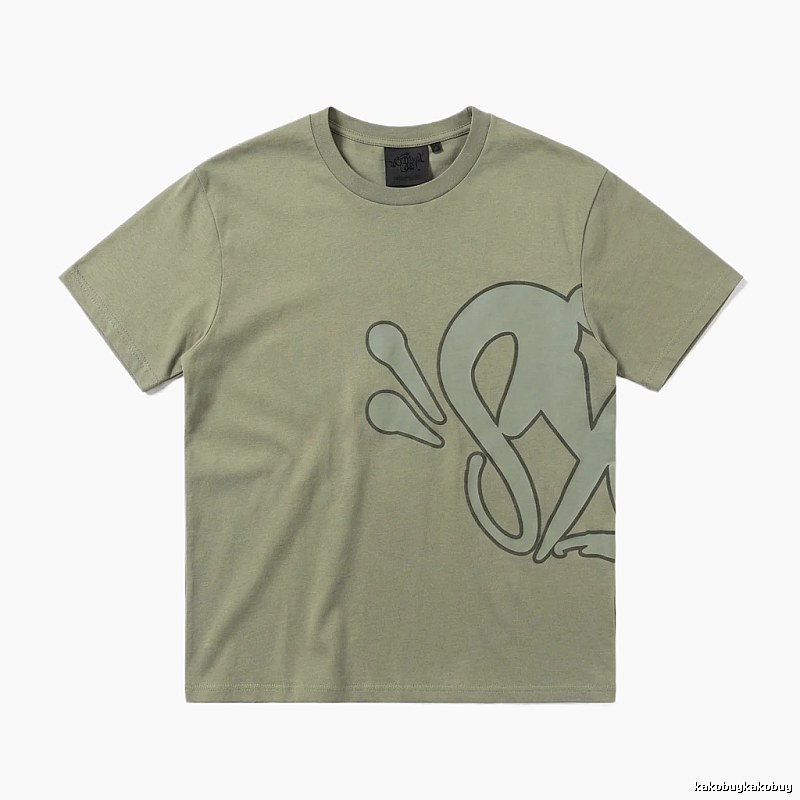 SynaWorld Graffiti Style Khaki T-shirt