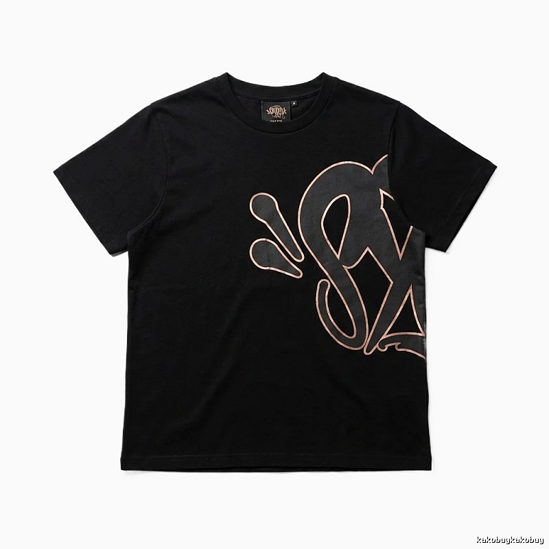 SynaWorld Trendy and Cool Style Black T-shirt