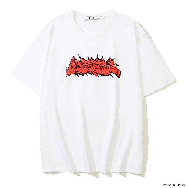 Thrasher Classic Flame logo T-shirt White Red Thrasher for Daily Styling
