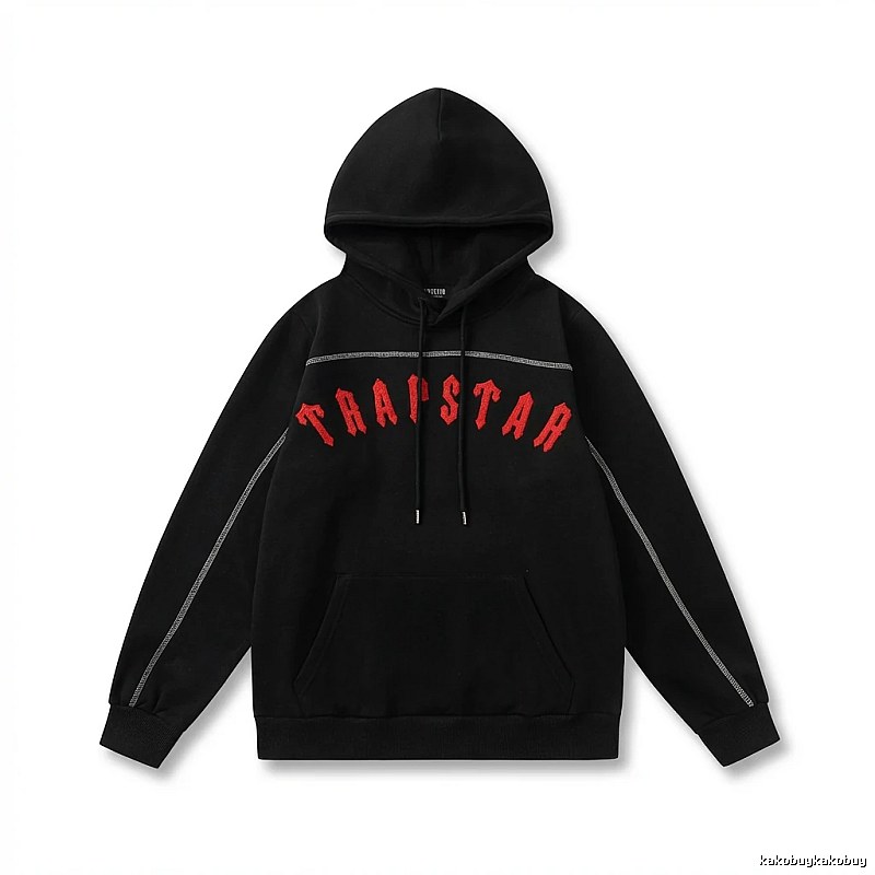 Trapstar Letter Style Black Hoodie