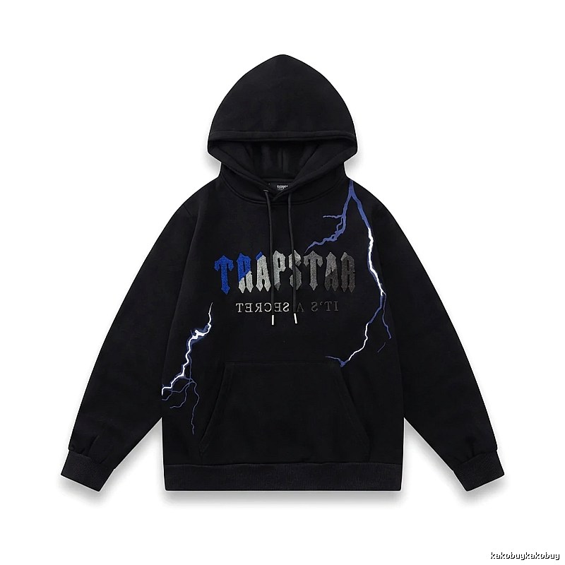 Trapstar Lightning Wind Black Hoodie