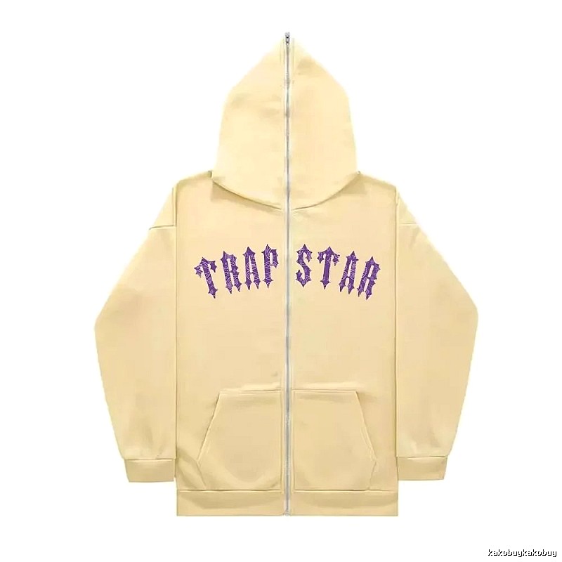 Trapstar Statement Graphic zip hoodie Black Zip Pink for Easy Pairing