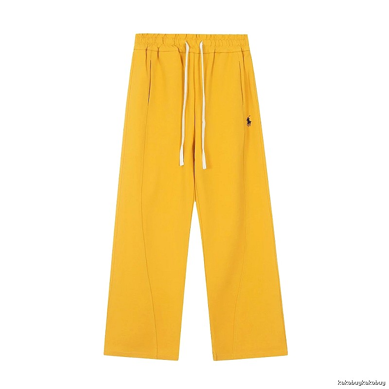 Travel Drawstring Straight Pants by RalphLauren - Mustard Yellow