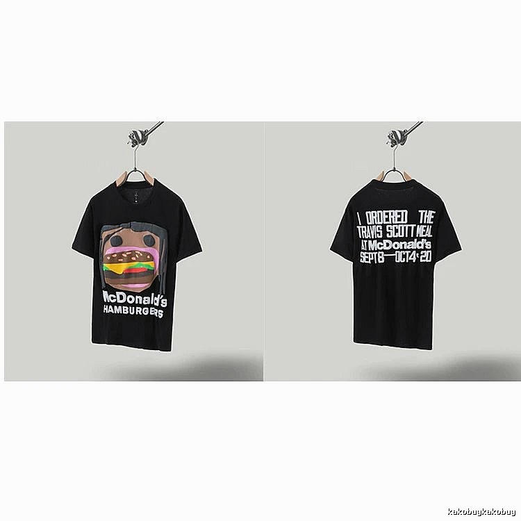 Travis Scott x McDonald's Co-branded Printed Black T-Shirt