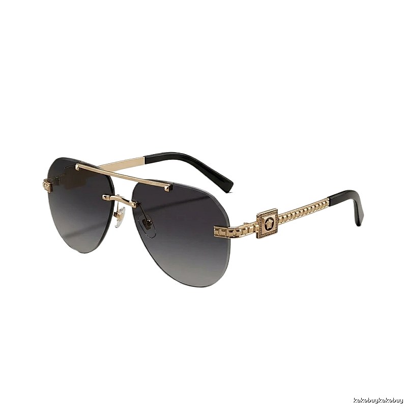 Versace Luxury Metal Black Sunglasses