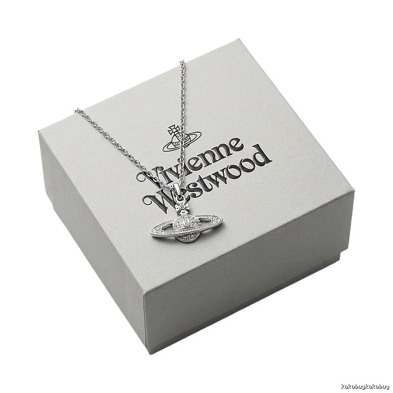 Vivienne Westwood Saturn Silver Necklace