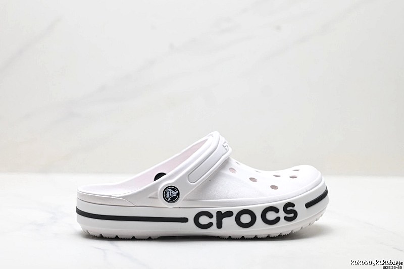 White trendy style of Crocs clogs
