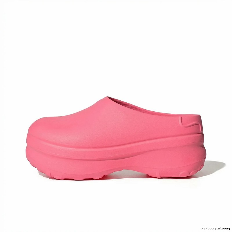 Yeezy thick - soled pink slippers
